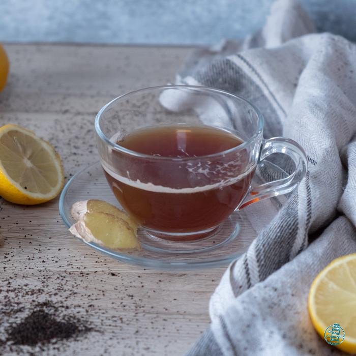 Čaj se zázvorem a citronem